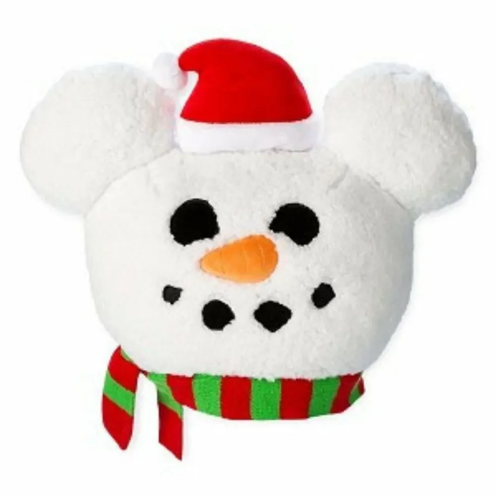 Disney Throw Pillow - Christmas Santa Mickey Snowman Face